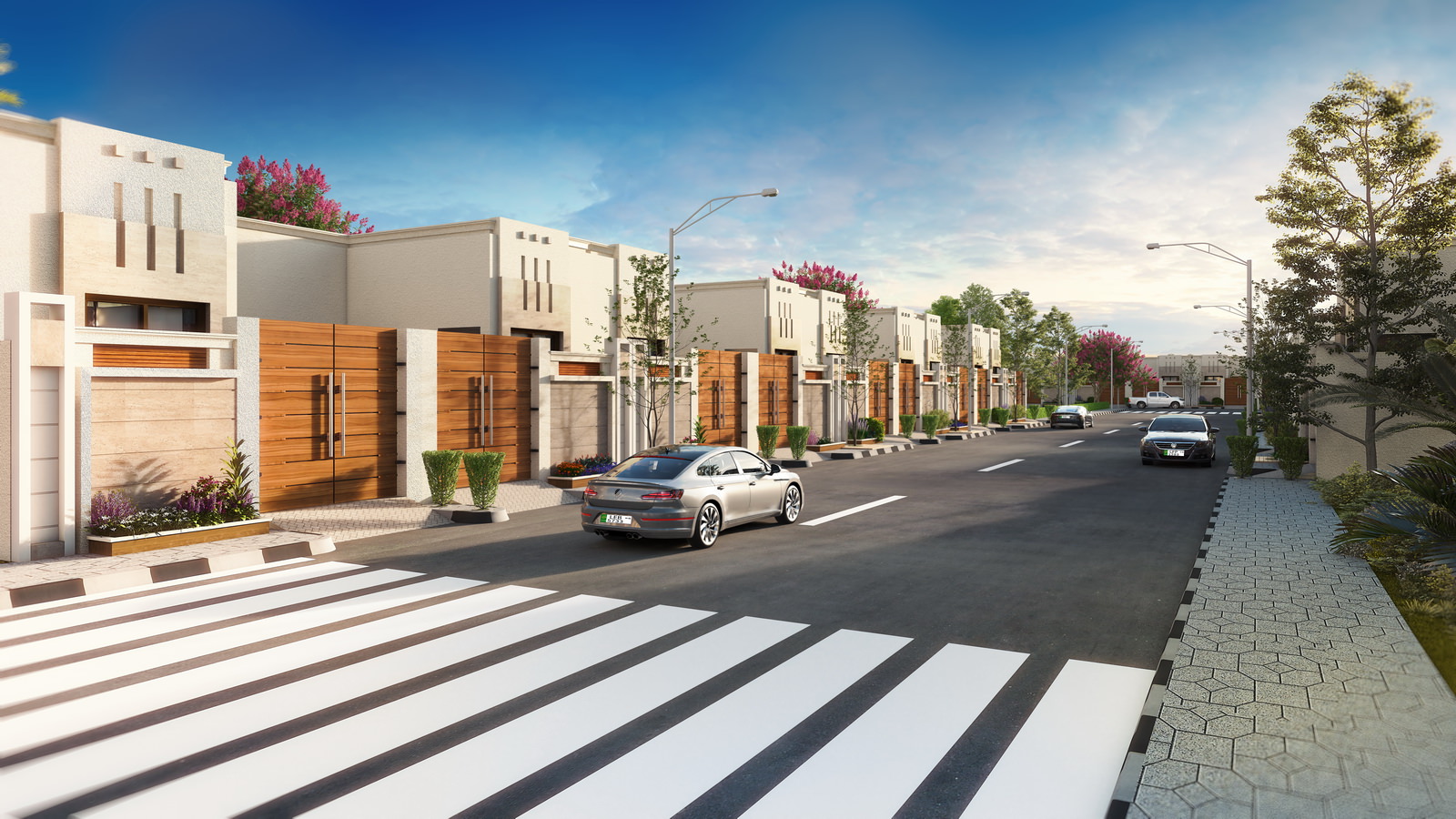 Street view inside Canal View Town residential community